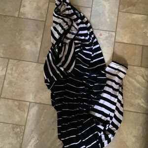 Black and White Striped dress